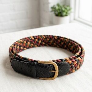 Vintage women’s belt multi color snake skin size S